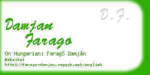 damjan farago business card